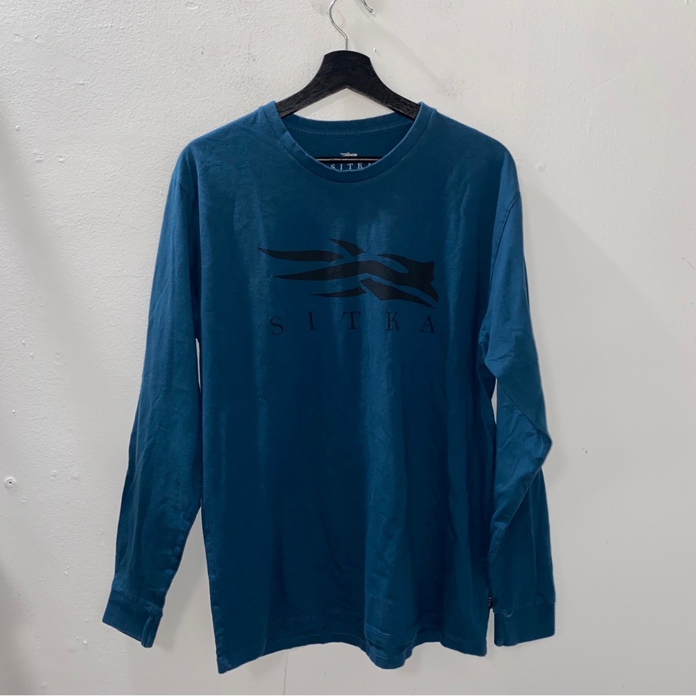 Sitka Icon Logo Long Sleeve T-Shirt Men's Large Performance Pima Cotton Hunting